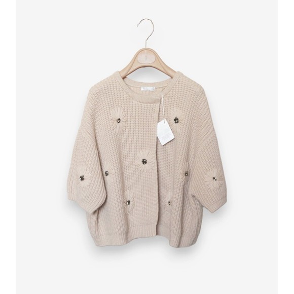 Brunello Cucinelli Sweaters - Brunello Cucinelli Cashmere Cardigan Sweater Swarovsky crystals Top S